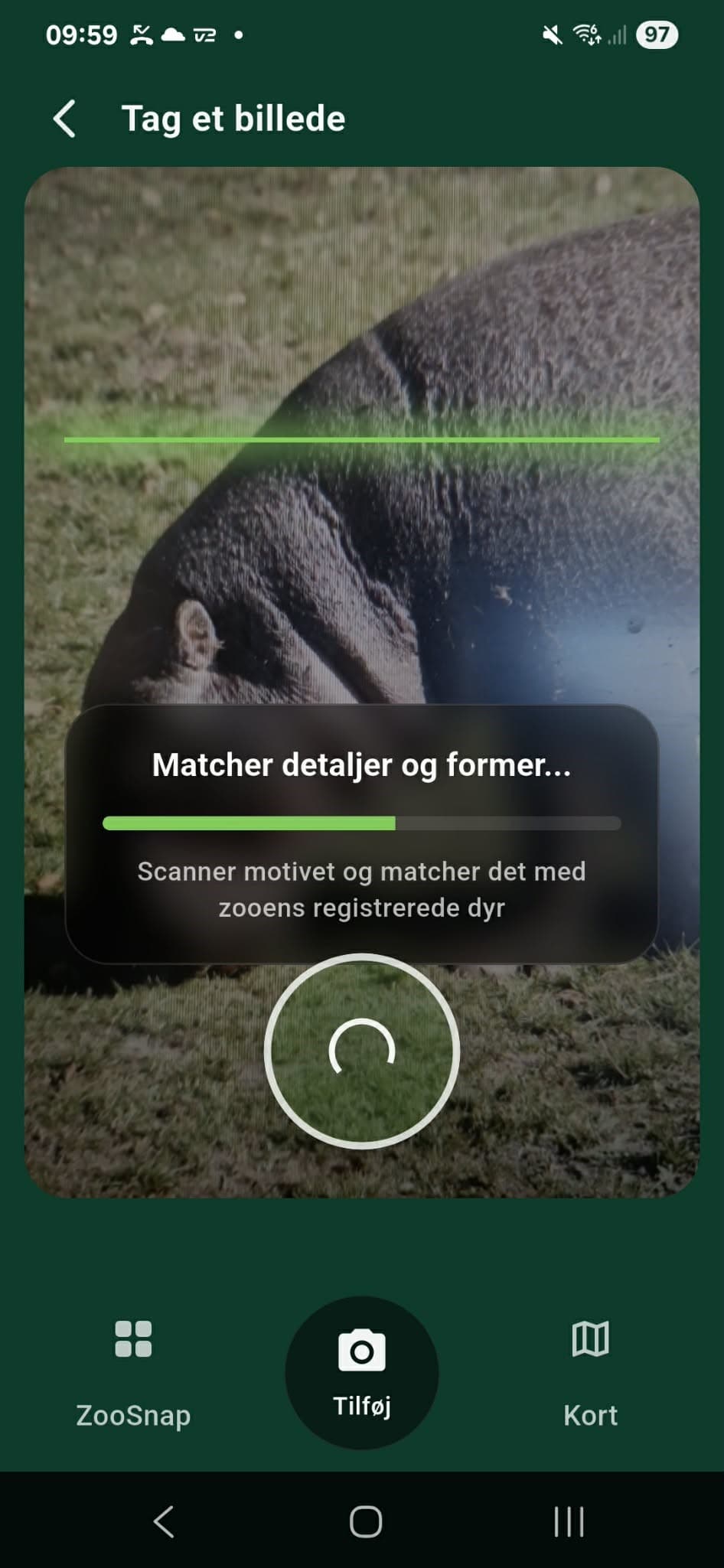 Scanning af dyr i ZooSnap